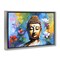 Stupell Industries Buddha with Bright Lotus Floater Framed Canvas Wall Art Design by Leon Devenice